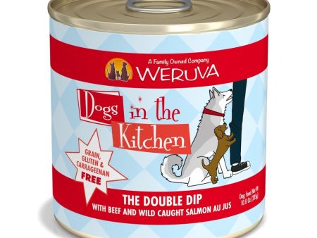 Weruva Dogs in the Kitchen The Double Dip Grain Free Beef and Salmon Canned Dog Food (10 oz, single can) Supply