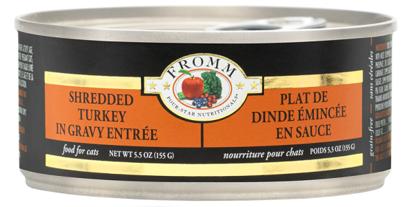 Fromm Four-Star Shredded Turkey in Gravy Entrée Cat Food Online Hot Sale