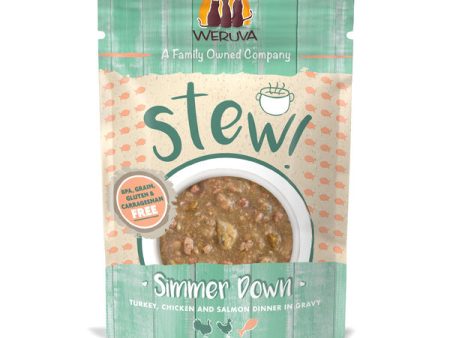 Weruva Cat Stew! Simmer Down Turkey, Chicken & Salmon Dinner in Gravy Cat Food (3.0 Oz - 12pk) Online Hot Sale