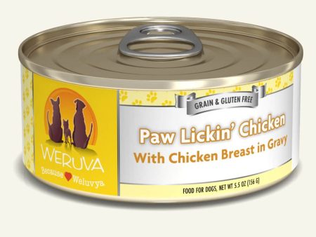 Weruva Classics Paw Lickin  Chicken with Chicken Breast in Gravy Wet Dog Food (14 oz, Single Can) Fashion