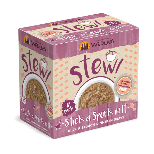 Weruva Cat Stew! Stick a Spork in It Duck & Salmon Dinner in Gravy Wet Cat Food (3.0 Oz - 12pk) Hot on Sale