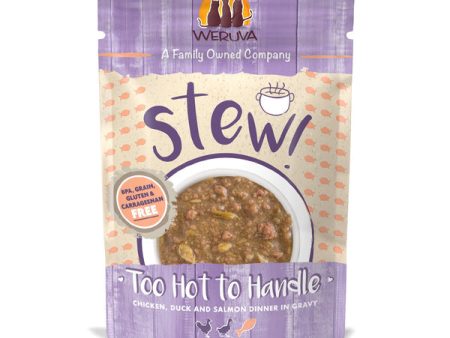 Weruva Cat Stew!  Too Hot to Handle Chicken, Duck & Salmon Dinner in Gravy (3.0 Oz - 12pk) Online Hot Sale