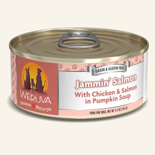 Weruva Jammin’ Salmon with Chicken & Salmon in Pumpkin Soup Dog Food Cheap