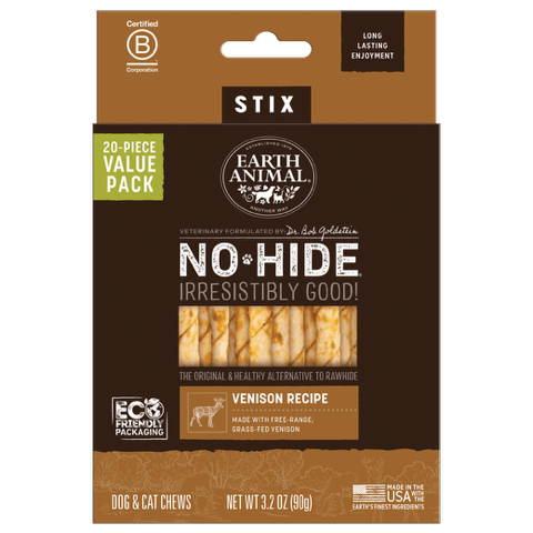 Earth Animal Venison No-Hide Dog and Cat Stix on Sale