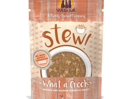 Weruva Cat Stew! What a Crock Chicken & Salmon Dinner in Gravy Cat Food (3.0 Oz - 12pk) For Discount