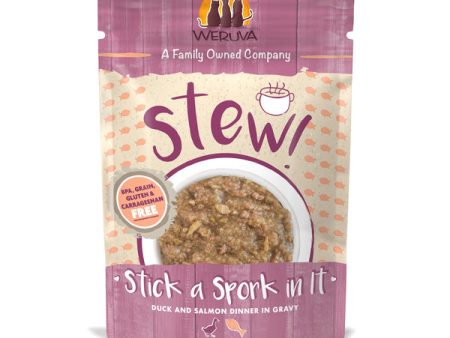 Weruva Cat Stew! Stick a Spork in It Duck & Salmon Dinner in Gravy Wet Cat Food (3.0 Oz - 12pk) Hot on Sale