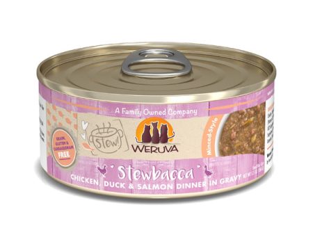 Weruva Cat Stew!  Stewbacca Chicken, Duck & Salmon Dinner in Gravy (5.5 oz - 8pk) Supply