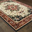 Oriental Weavers Kashan 096W1 Red  Ivory Area Rug Fashion