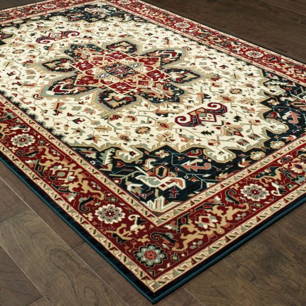 Oriental Weavers Kashan 096W1 Red  Ivory Area Rug Fashion