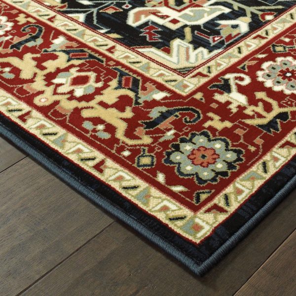 Oriental Weavers Kashan 096W1 Red  Ivory Area Rug Fashion