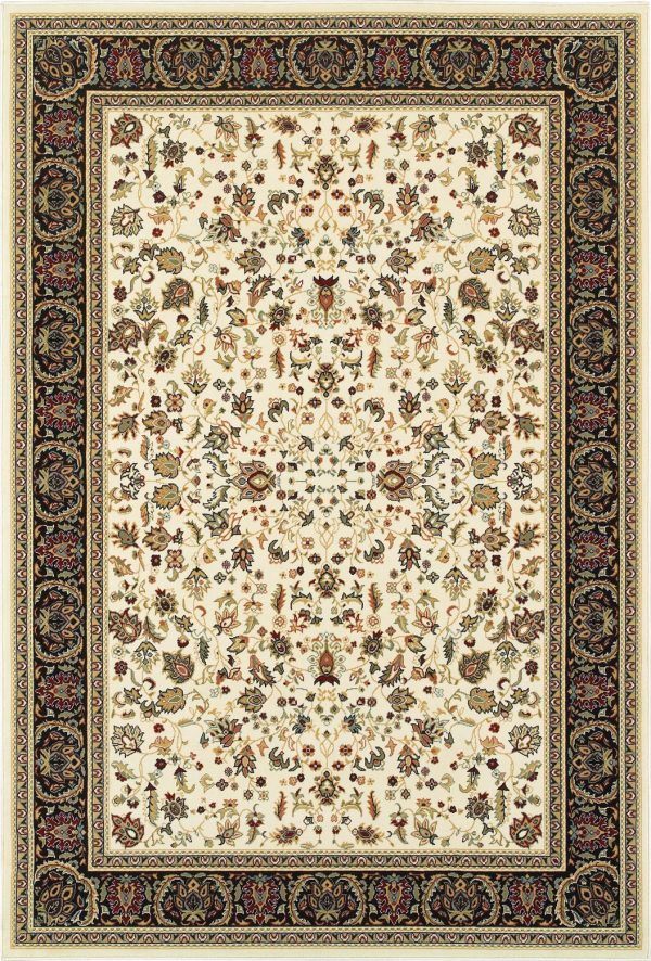 Oriental Weavers Kashan 108X1 Ivory  Black Area Rug Online now