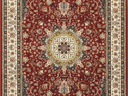 Oriental Weavers Kashan 119N1 Red  Ivory Area Rug Online Hot Sale