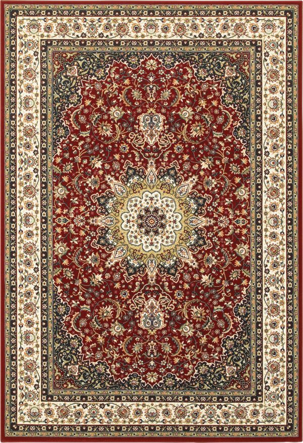 Oriental Weavers Kashan 119N1 Red  Ivory Area Rug Online Hot Sale