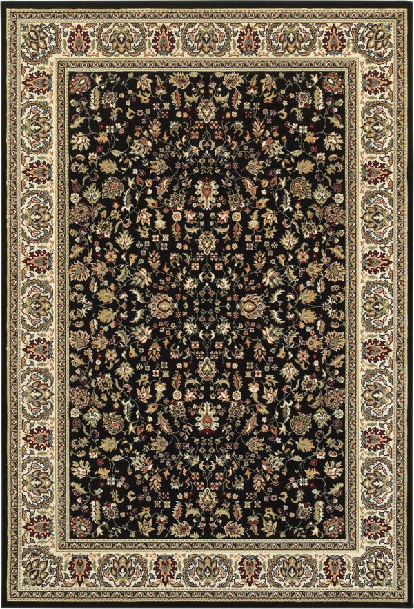 Oriental Weavers Kashan 108B1 Black  Ivory Area Rug Online