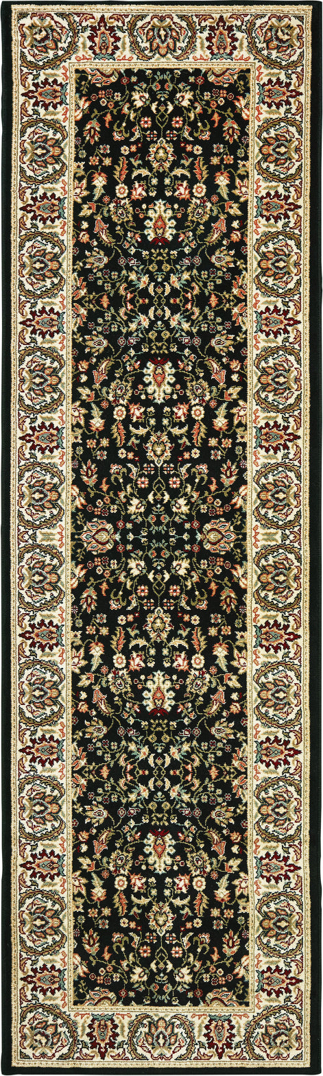 Oriental Weavers Kashan 108B1 Black  Ivory Area Rug Online