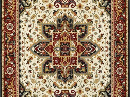 Oriental Weavers Kashan 096W1 Red  Ivory Area Rug Fashion