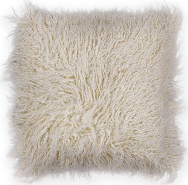 KAS Pillow L256 Ivory Shaggy Online now