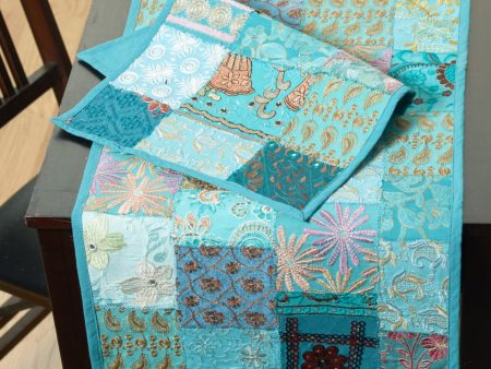 LR Resources TABLE LINENS 18007 Turquoise For Discount