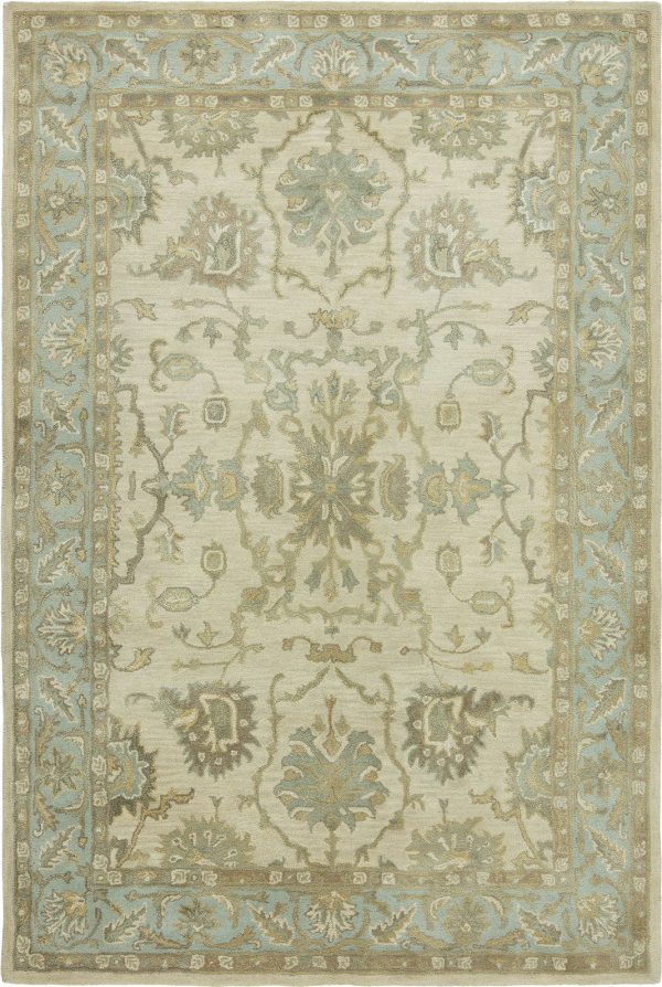 K2 Seville SV-755 Ivory Light Blue Area Rug Cheap