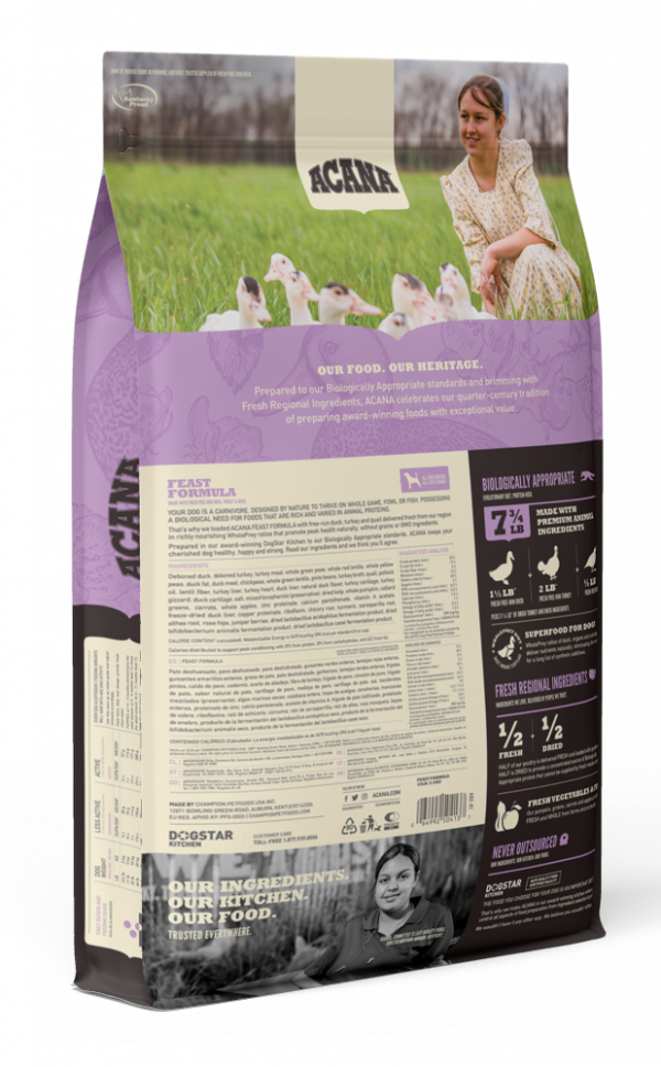 ACANA Feast Formula Grain Free Dry Dog Food on Sale