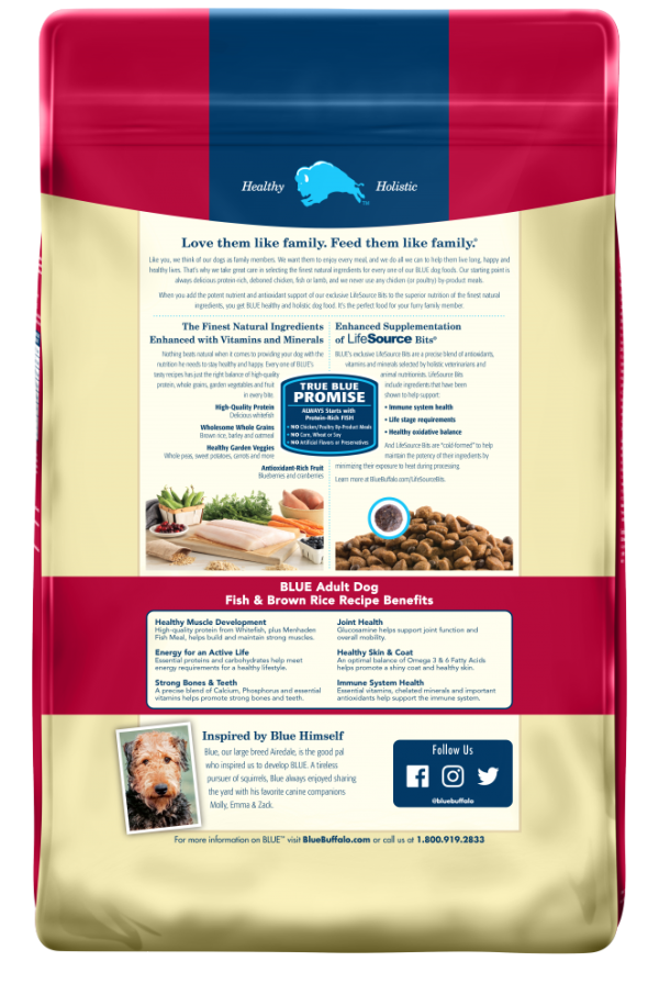 Blue Buffalo Life Protection Natural Fish & Brown Rice Recipe Adult Dry Dog Food on Sale