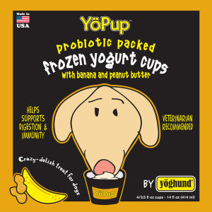 Yoghund YoPup All Natural Banana & Peanut Butter Frozen Yogurt For Sale