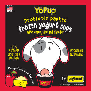 Yoghund YoPup Frozen Yogurt Cups Apple Juice  Cheddar Cheap