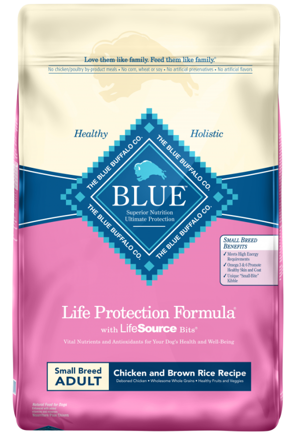 Blue Buffalo Life Protection Natural Chicken & Brown Rice Recipe Small Breed Adult Dry Dog Food Supply