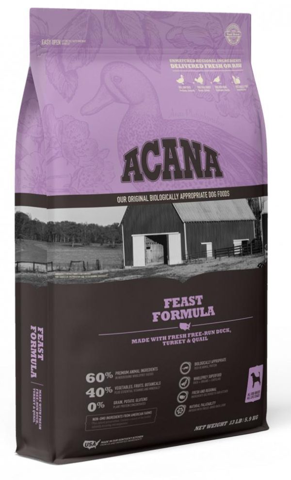 ACANA Feast Formula Grain Free Dry Dog Food on Sale