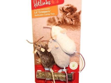 LIL CREEPERS MICE REFILLABLE CATNIP TOY Fashion